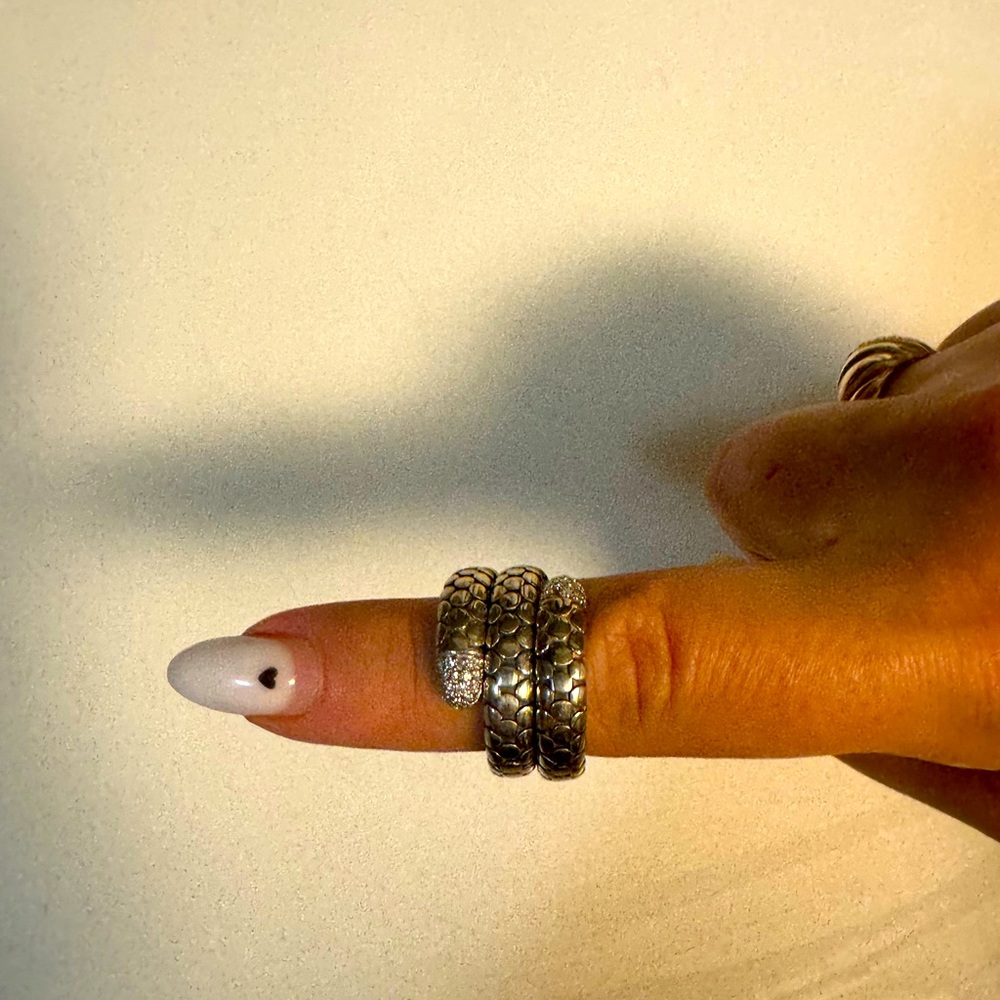 Ed Hardy Snake Ring with Diamonds, Sz 8